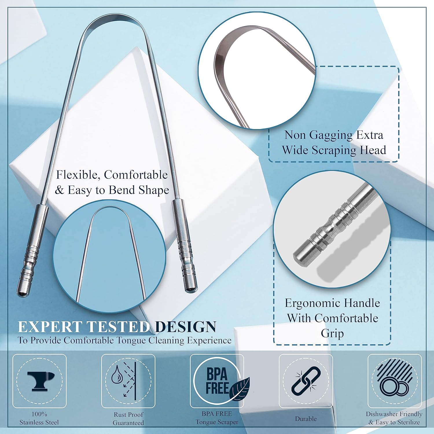 MasterMedi Easy Tongue Scraper